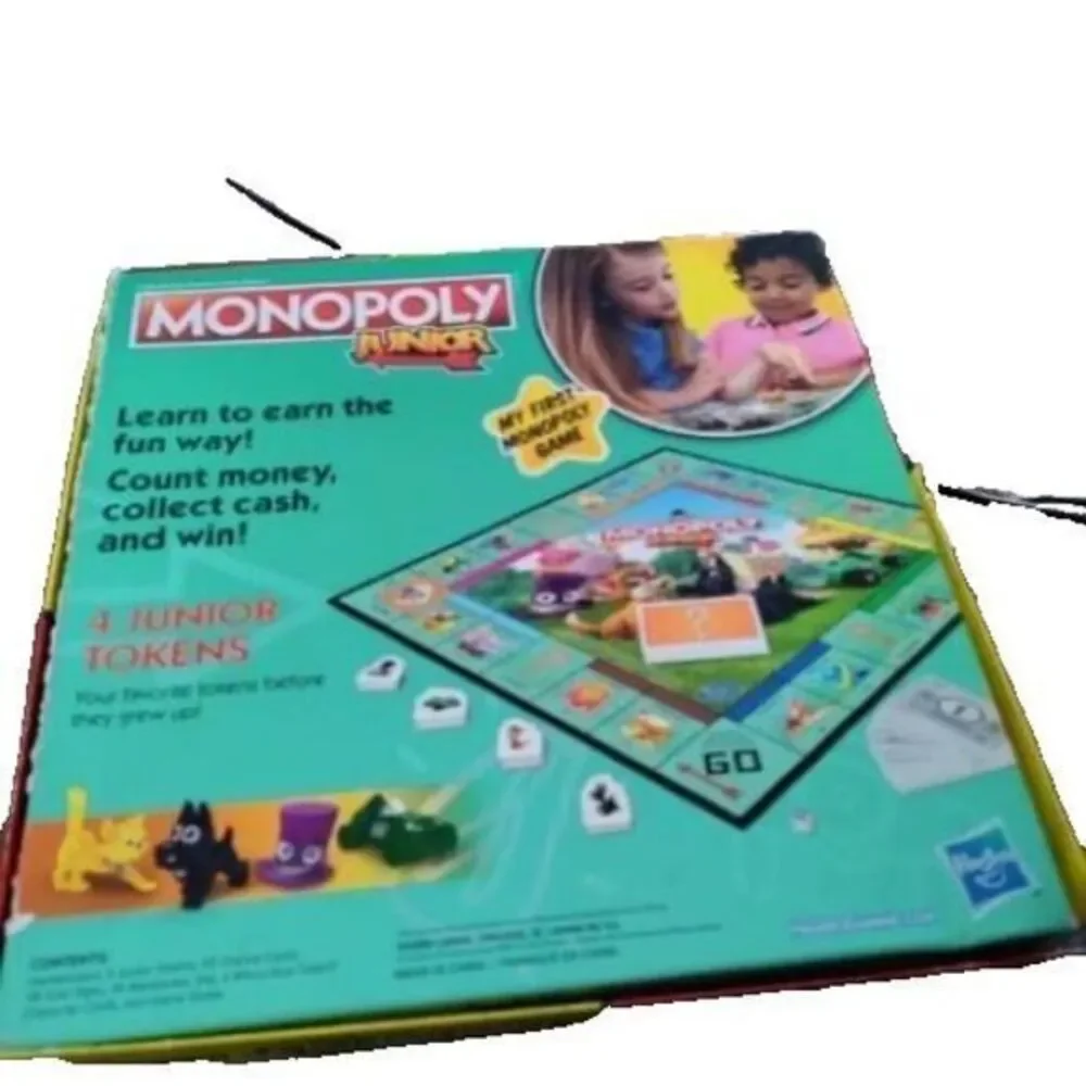 Hasbro‎ Monopoly VINTAGE Junior Jr Game My First Monopoly Game NEW CONTENTS Y2K
